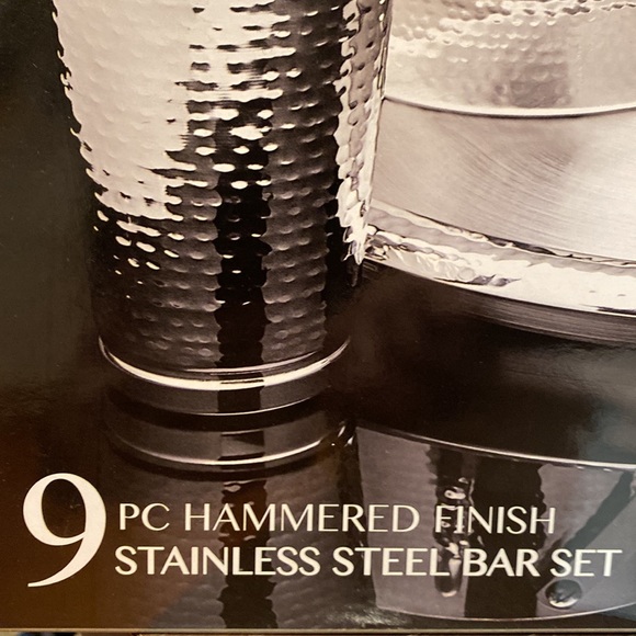 πHPπNIB 9PC Godinger Stainless Steel Ice Bucket Bar Tool Cocktail Shaker Tray - Picture 3 of 7